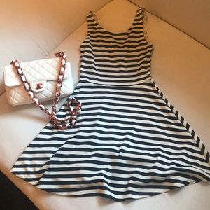 Striped navy dress